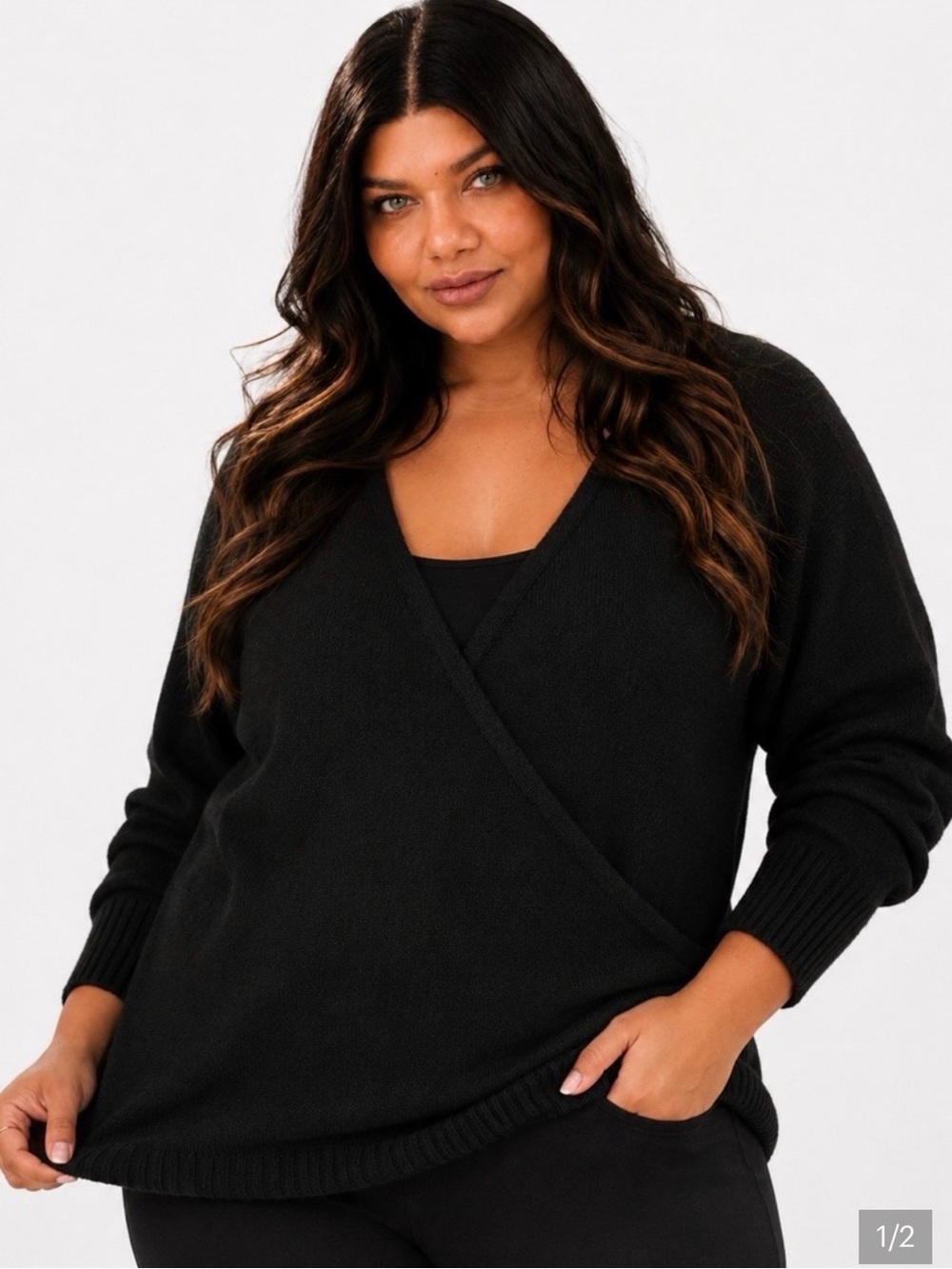 Torrid Vegan Cashmere Surplice Sweater